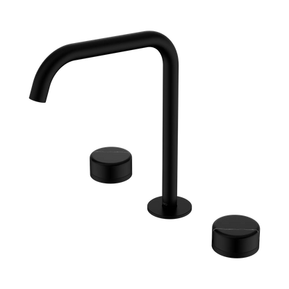 Serenity Bath/Kitchen Set Edge Spout With Marquina Black Handle Matte Black