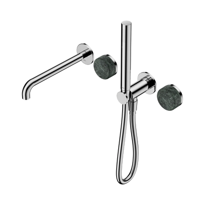 Serenity Progressive Shower System With Spout With Verde Alpi Handle And Slim Shower Chrome