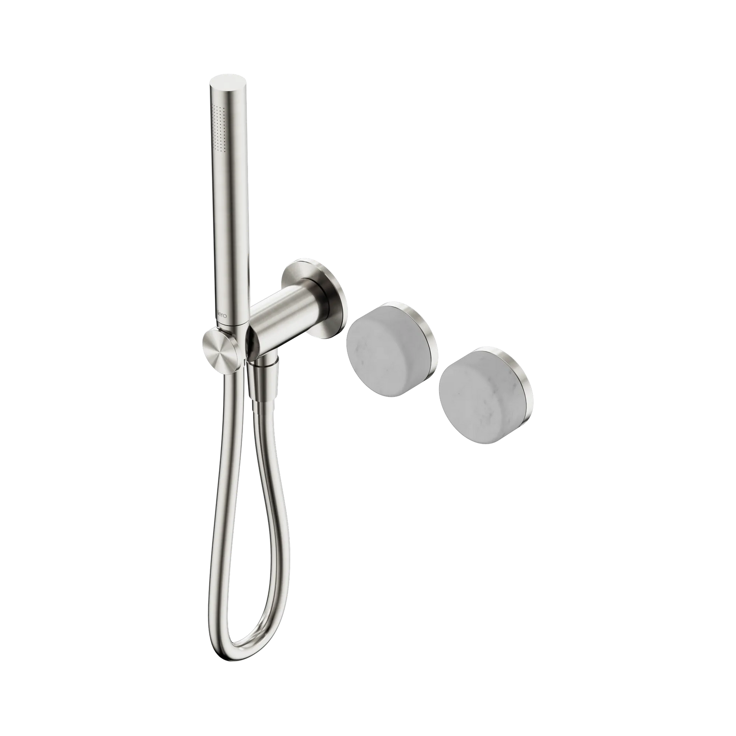 Serenity Progressive Shower System With Carrara Handle And Slim Shower Brushed Nickel