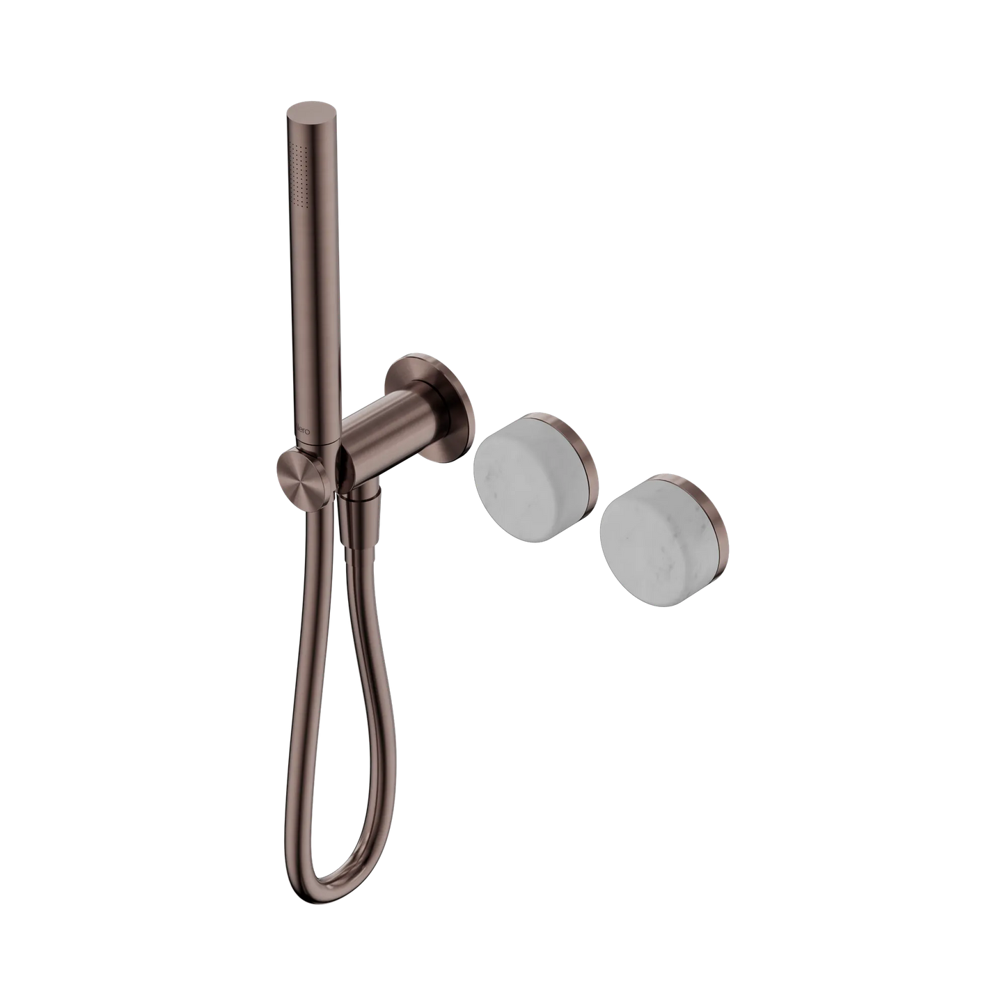 Serenity Progressive Shower System With Carrara Handle And Slim Shower Brushed Bronze