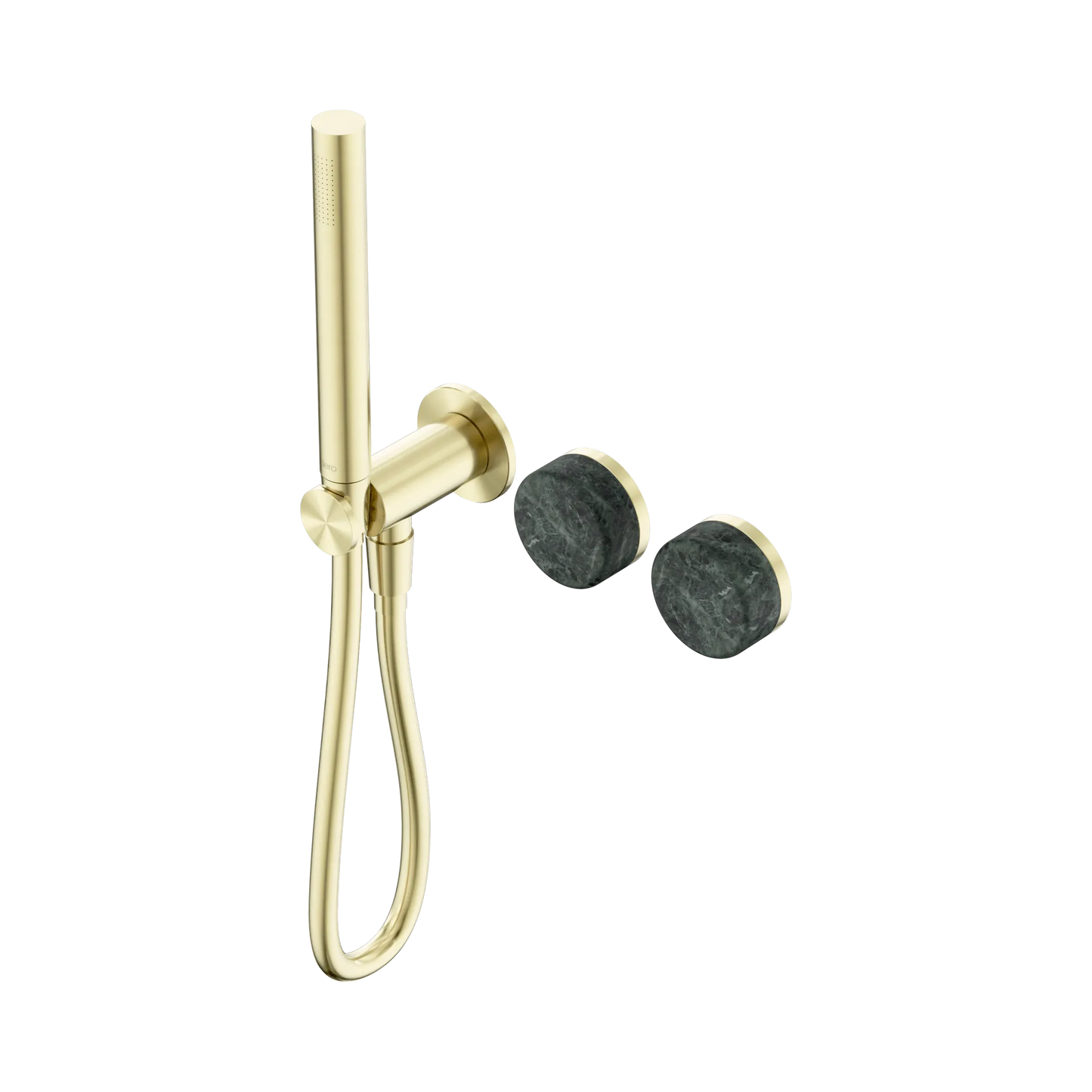 Serenity Progressive Shower System With Verde Alpi Handle And Slim Shower Brushed Gold
