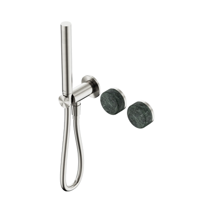 Serenity Progressive Shower System With Verde Alpi Handle And Slim Shower Brushed Nickel