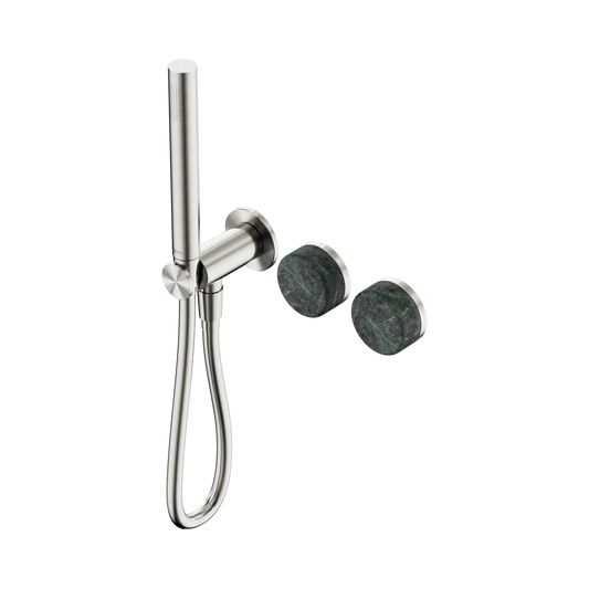 Serenity Progressive Shower System With Verde Alpi Handle And Slim Shower Brushed Nickel