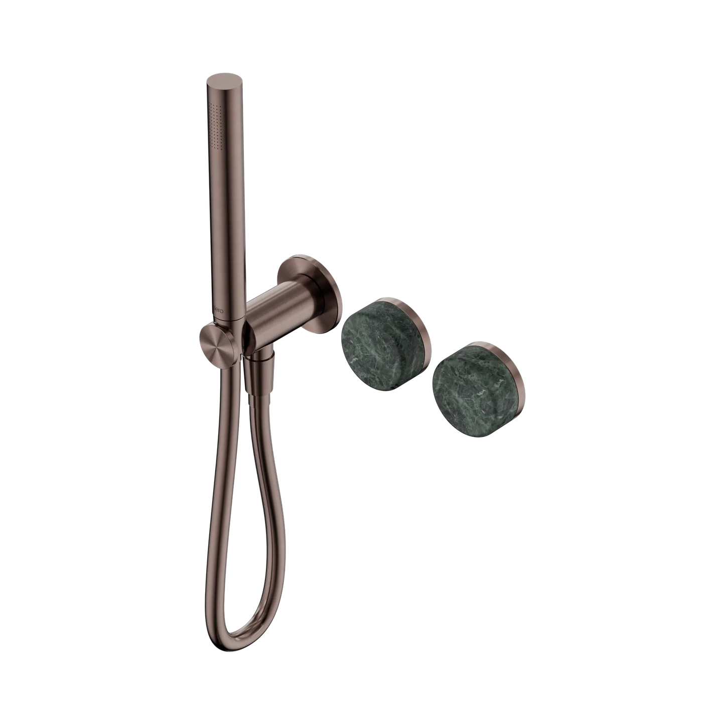 Serenity Progressive Shower System With Verde Alpi Handle And Slim Shower Brushed Bronze