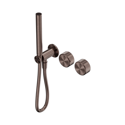 Serenity Progressive Shower System With Metal Handle And Slim Shower Brushed Bronze
