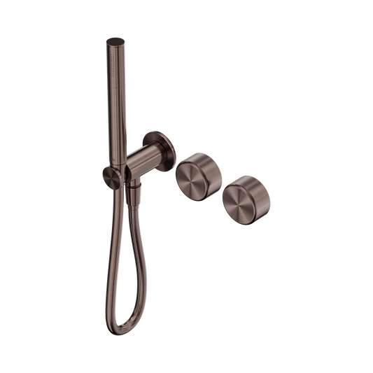 Serenity Progressive Shower System With Metal Handle And Slim Shower Brushed Bronze