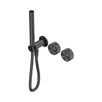 Serenity Progressive Shower System With Metal Handle And Slim Shower Gun Metal