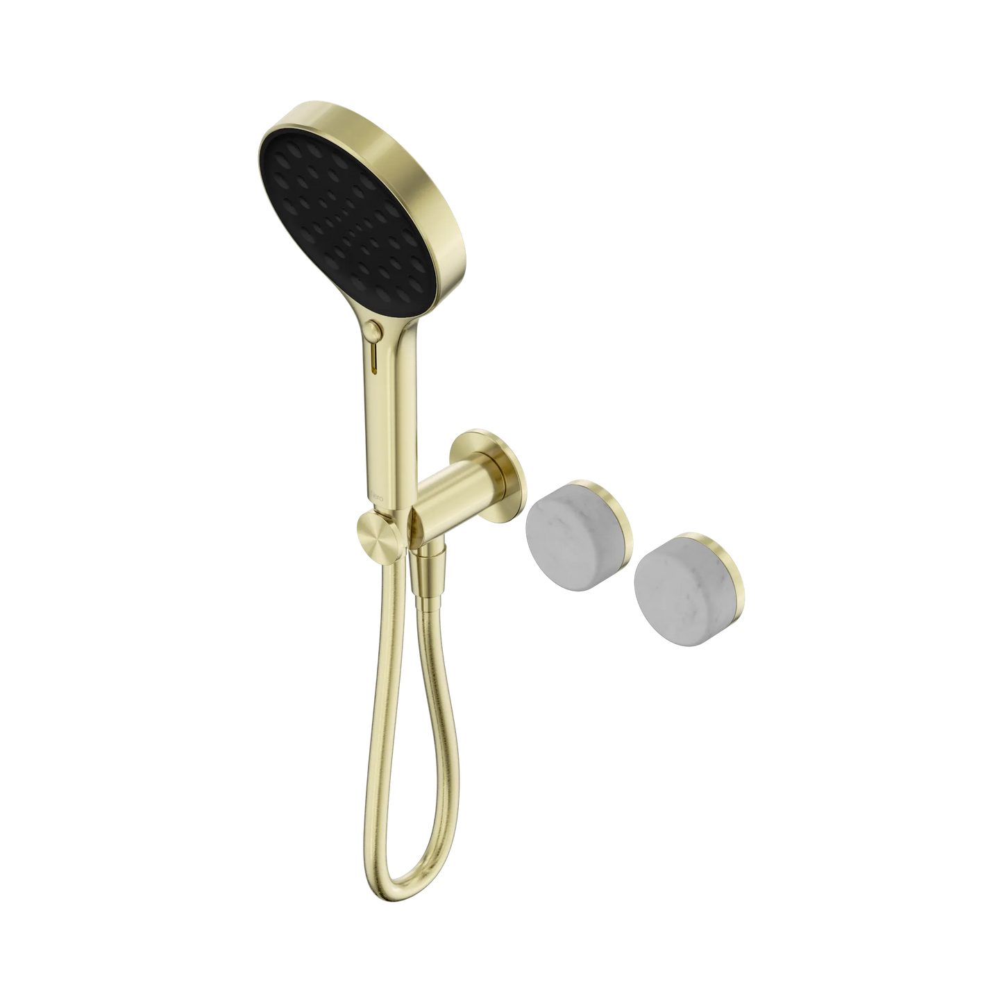 Serenity Progressive Shower System With Carrara Handle And Serenity Hand Shower Brushed Gold