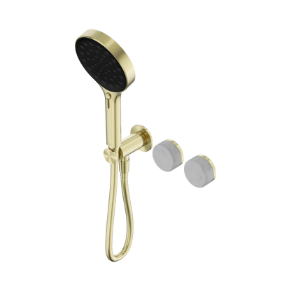 Serenity Progressive Shower System With Carrara Handle And Serenity Hand Shower Brushed Gold