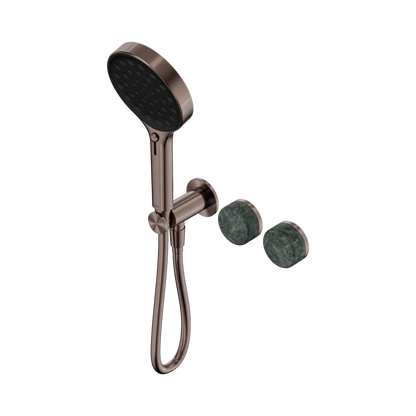 Serenity Progressive Shower System With Verde Alpi Handle And Serenity Hand Shower Brushed Bronze