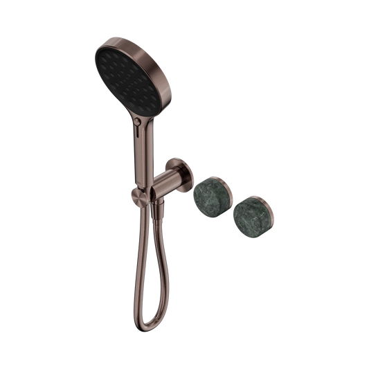 Serenity Progressive Shower System With Verde Alpi Handle And Serenity Hand Shower Brushed Bronze