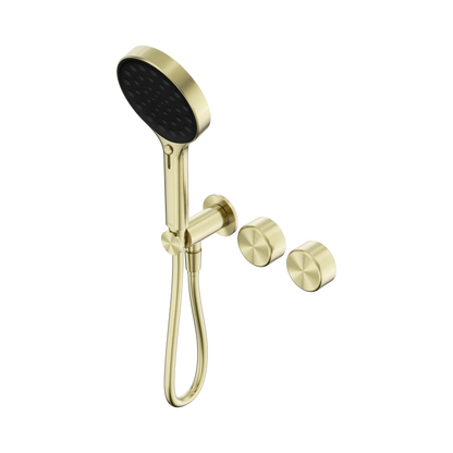 Serenity Progressive Shower System With Metal Handle And Serenity Hand Shower Brushed Gold