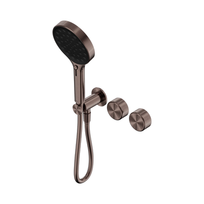 Serenity Progressive Shower System With Metal Handle And Serenity Hand Shower Brushed Bronze