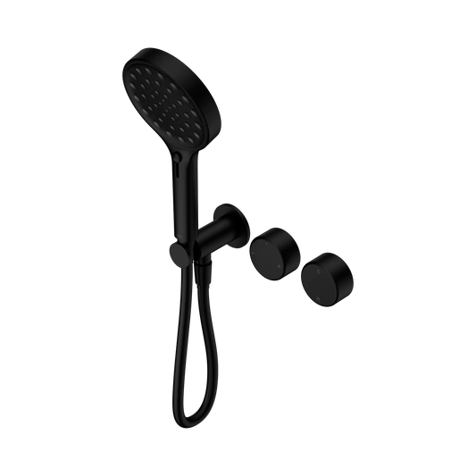 Serenity Progressive Shower System With Metal Handle And Serenity Hand Shower Matte Black