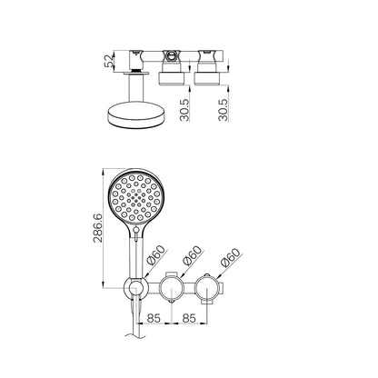 Serenity Progressive Shower System With Metal Handle And Serenity Hand Shower Brushed Bronze