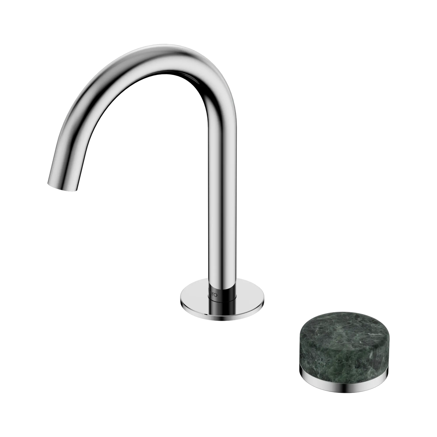 Serenity Progressive Basin Mixer Arc Spout With Verde Alpi Handle Chrome