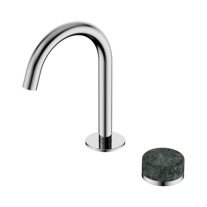 Serenity Progressive Basin Mixer Arc Spout With Verde Alpi Handle Chrome