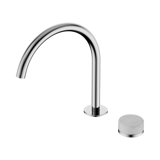 Serenity Progressive Bath/Kitchen Mixer Arc Spout With Carrara Handle Chrome