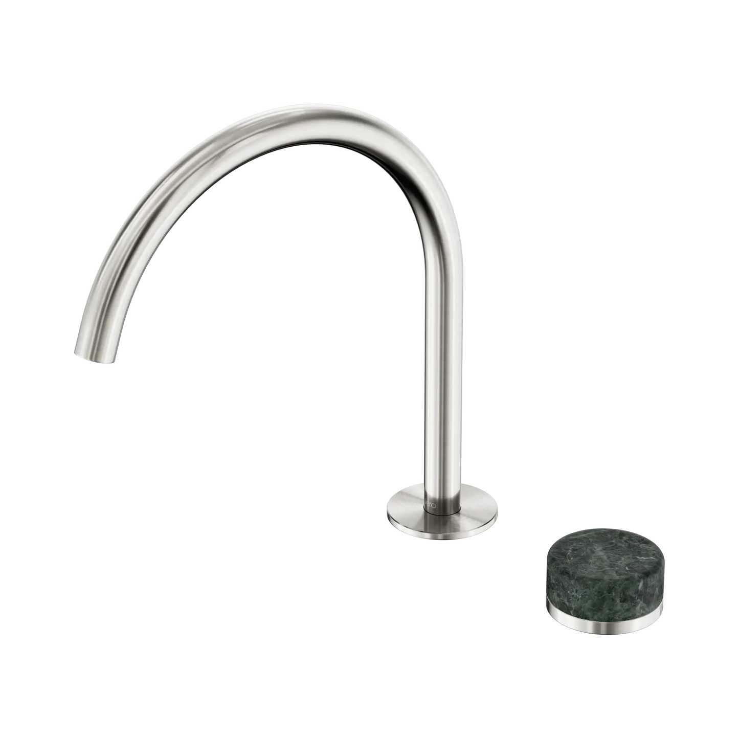 Serenity Progressive Bath/Kitchen Mixer Arc Spout With Verde Alpi Handle Brushed Nickel