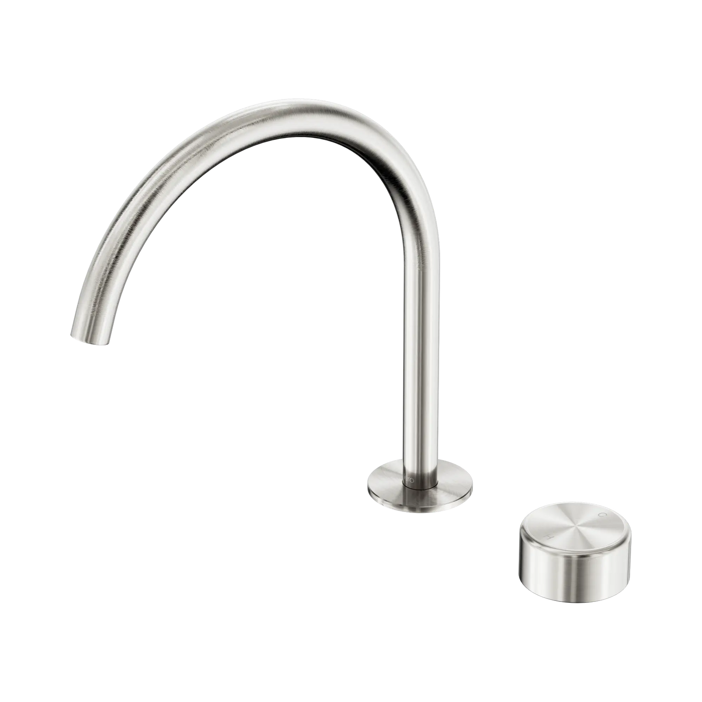 Serenity Progressive Bath/Kitchen Mixer Arc Spout With Metal Handle Brushed Nickel
