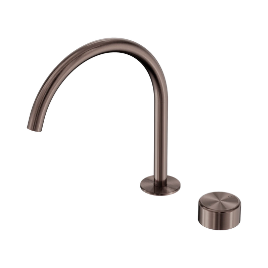 Serenity Progressive Bath/Kitchen Mixer Arc Spout With Metal Handle Brushed Bronze