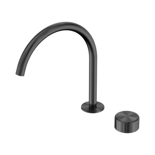Serenity Progressive Bath/Kitchen Mixer Arc Spout With Metal Handle Gun Metal