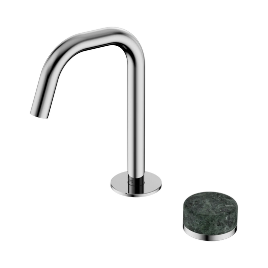 Serenity Progressive Basin Mixer Edge Spout With Verde Alpi Handle Chrome