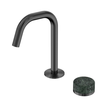 Serenity Progressive Basin Mixer Edge Spout With Verde Alpi Handle Gun Metal
