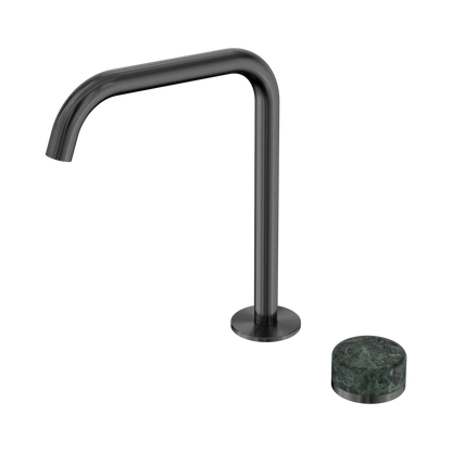 Serenity Progressive Bath/Kitchen Mixer Edge Spout With Verde Alpi Handle Gun Metal