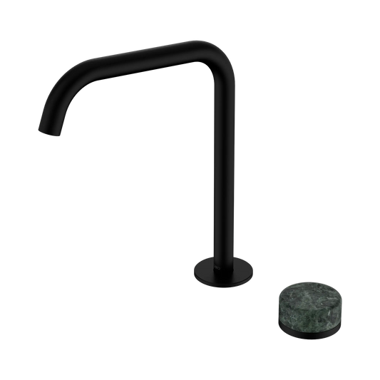 Serenity Progressive Bath/Kitchen Mixer Edge Spout With Verde Alpi Handle Matte Black