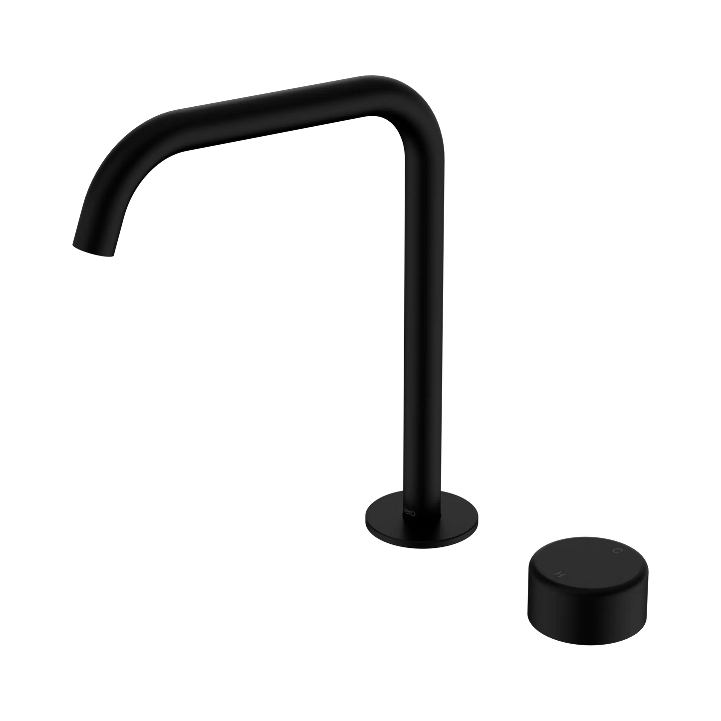 Serenity Progressive Bath/Kitchen Mixer Edge Spout With Metal Handle Matte Black