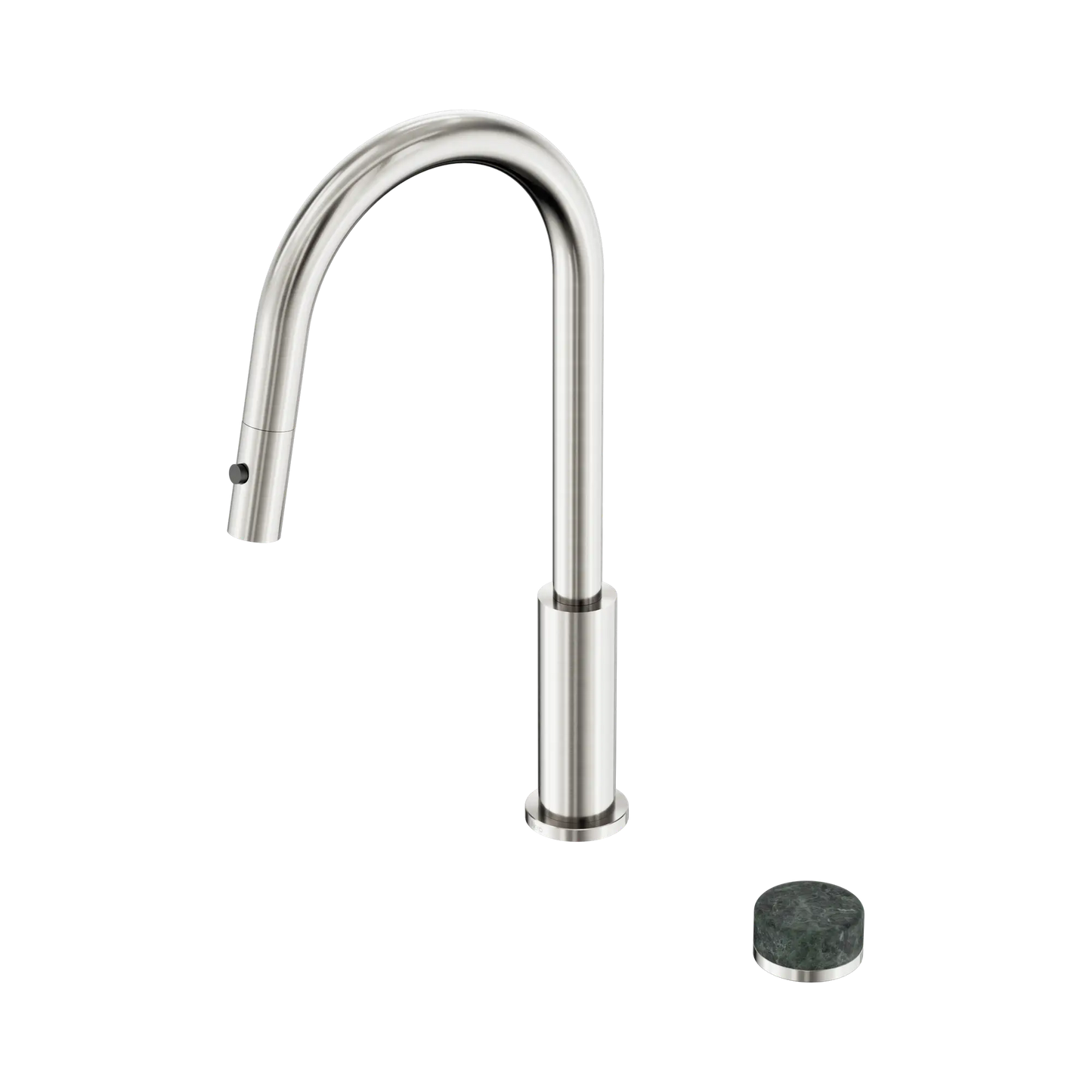 Nero Serenity Progressive Pull Out kitchen Mixer Set With Verde Alpi Handle Brushed Nickel