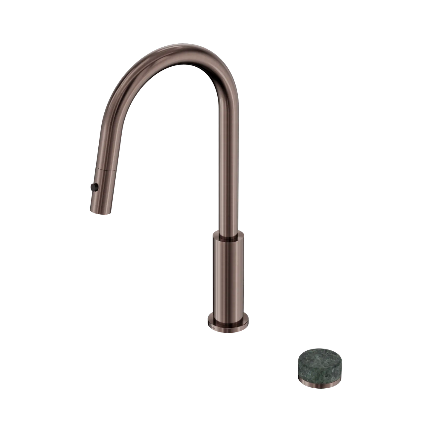 Nero Serenity Progressive Pull Out kitchen Mixer Set With Verde Alpi Handle Brushed Bronze