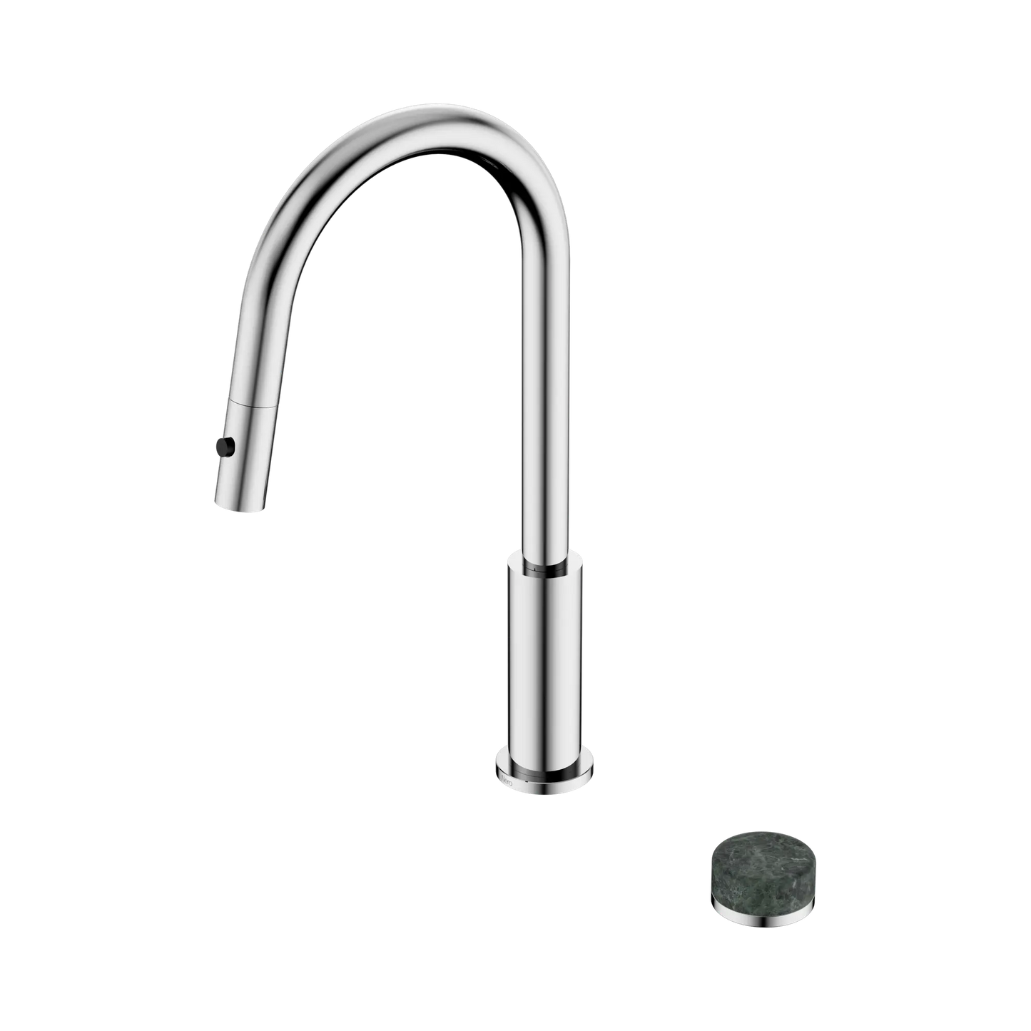 Nero Serenity Progressive Pull Out kitchen Mixer Set With Verde Alpi Handle Chrome