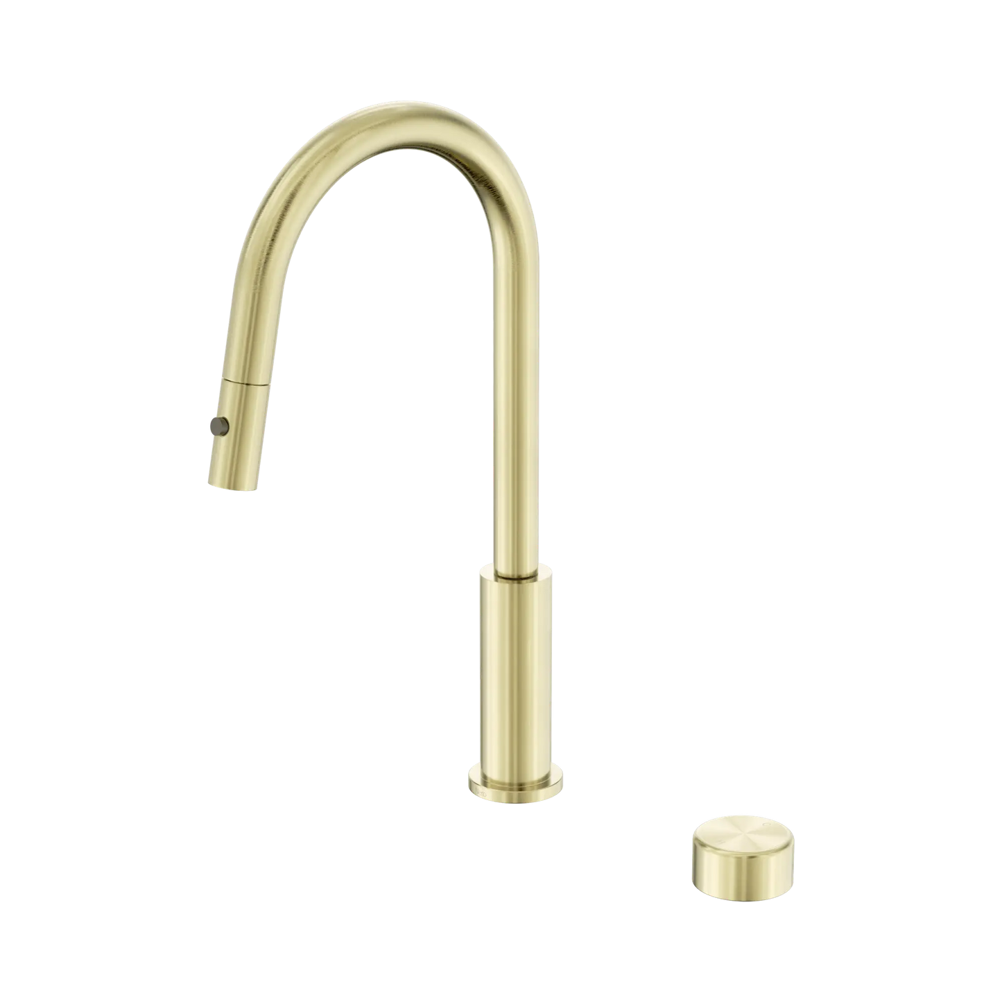 Nero Serenity Progressive Pull Out kitchen Mixer Set With Metal Handle Brushed Gold