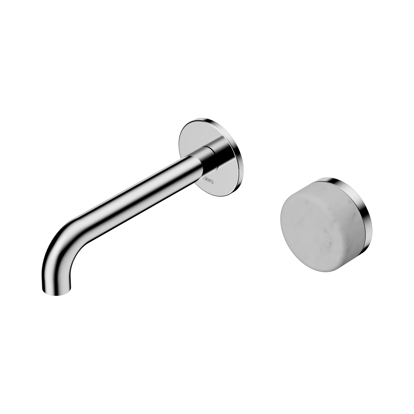 Serenity Progressive Wall Basin Mixer 160mm Spout With Carrara Handle Chrome