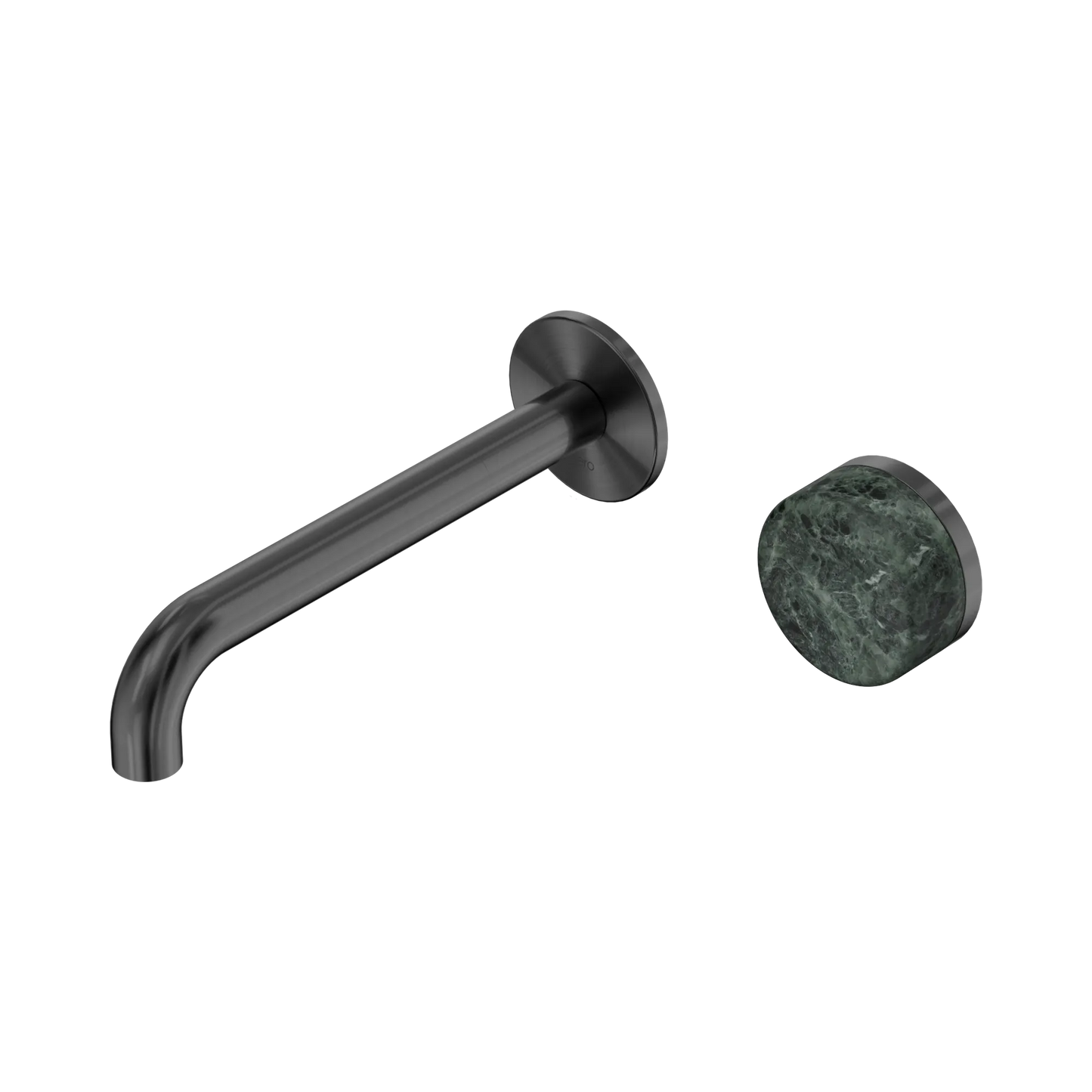 Serenity Progressive Wall Basin Mixer 185mm Spout With Verde Alpi Handle Gun Metal
