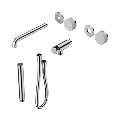 Serenity Progressive Shower System With Spout With Carrara Handle And Slim Shower Trim Kit Only Chrome