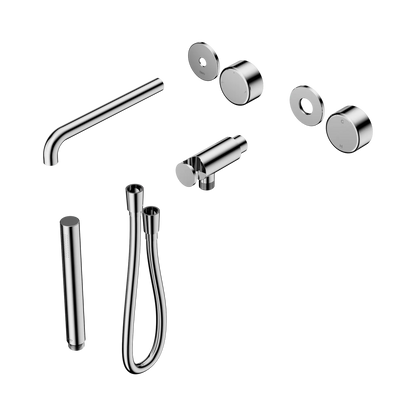 Serenity Progressive Shower System With Spout With Metal Handle And Slim Shower Trim Kit Only Chrome
