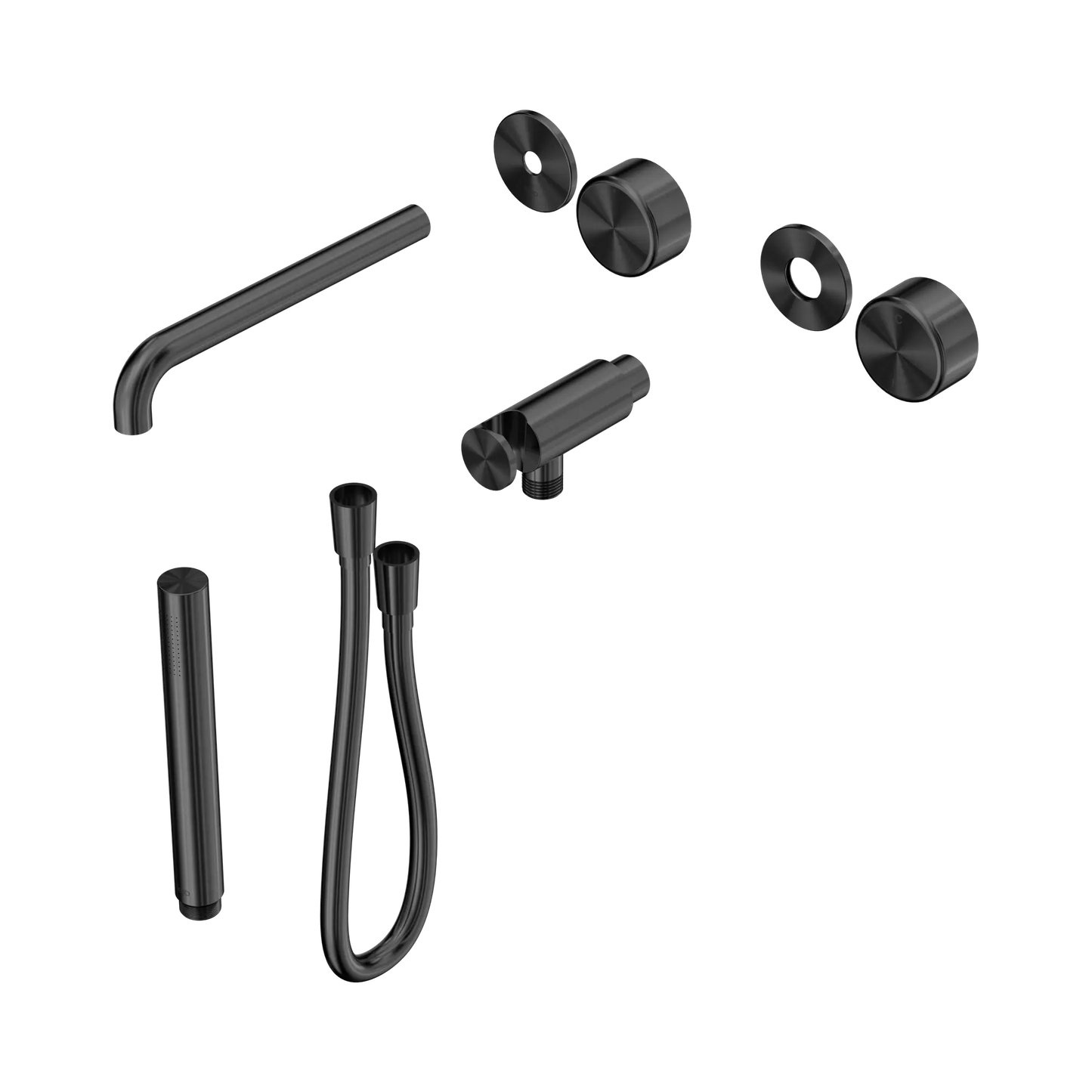 Serenity Progressive Shower System With Spout With Metal Handle And Slim Shower Trim Kit Only Gun Metal