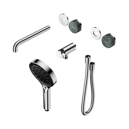Serenity Progressive Shower System With Spout With Verde Alpi Handle And Serenity Hand Shower Trim Kit Only Chrome