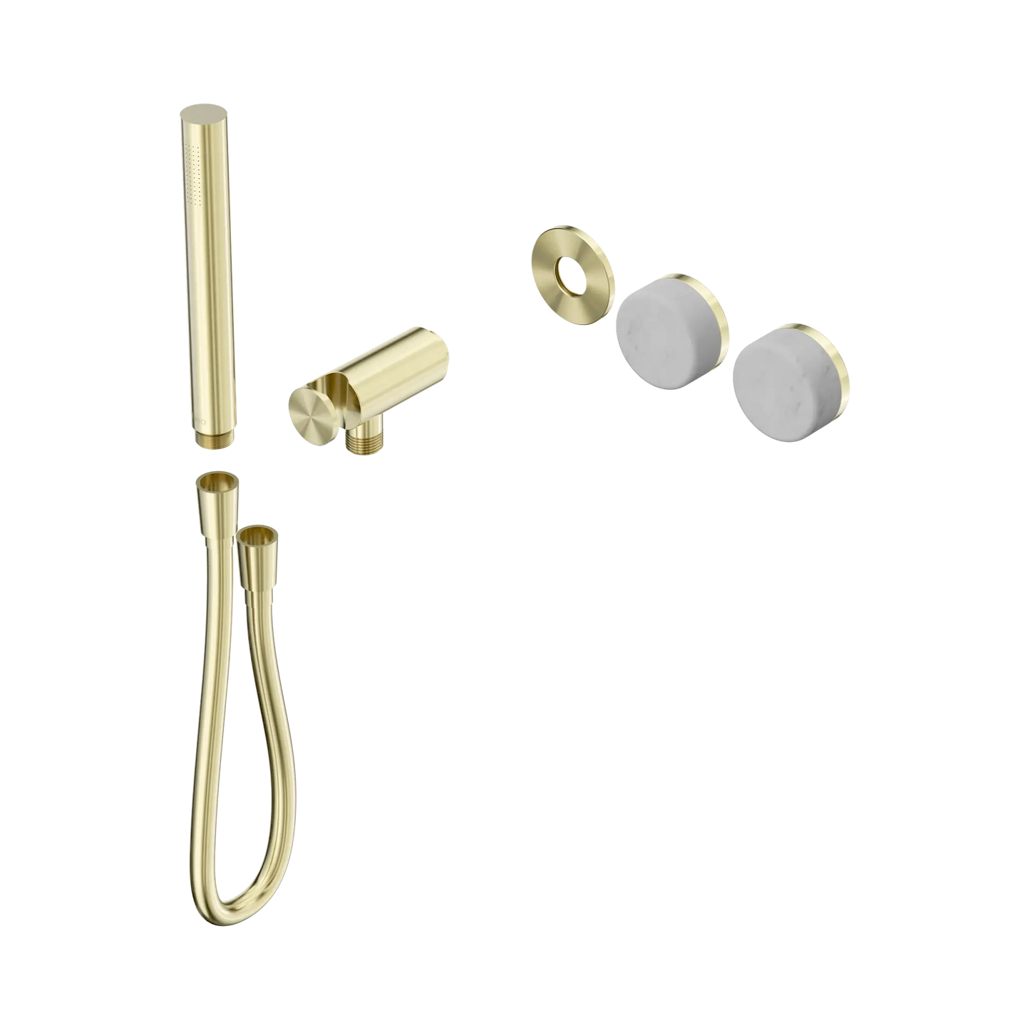 Serenity Progressive Shower System With Carrara Handle And Slim Shower Trim Kit Only Brushed Gold
