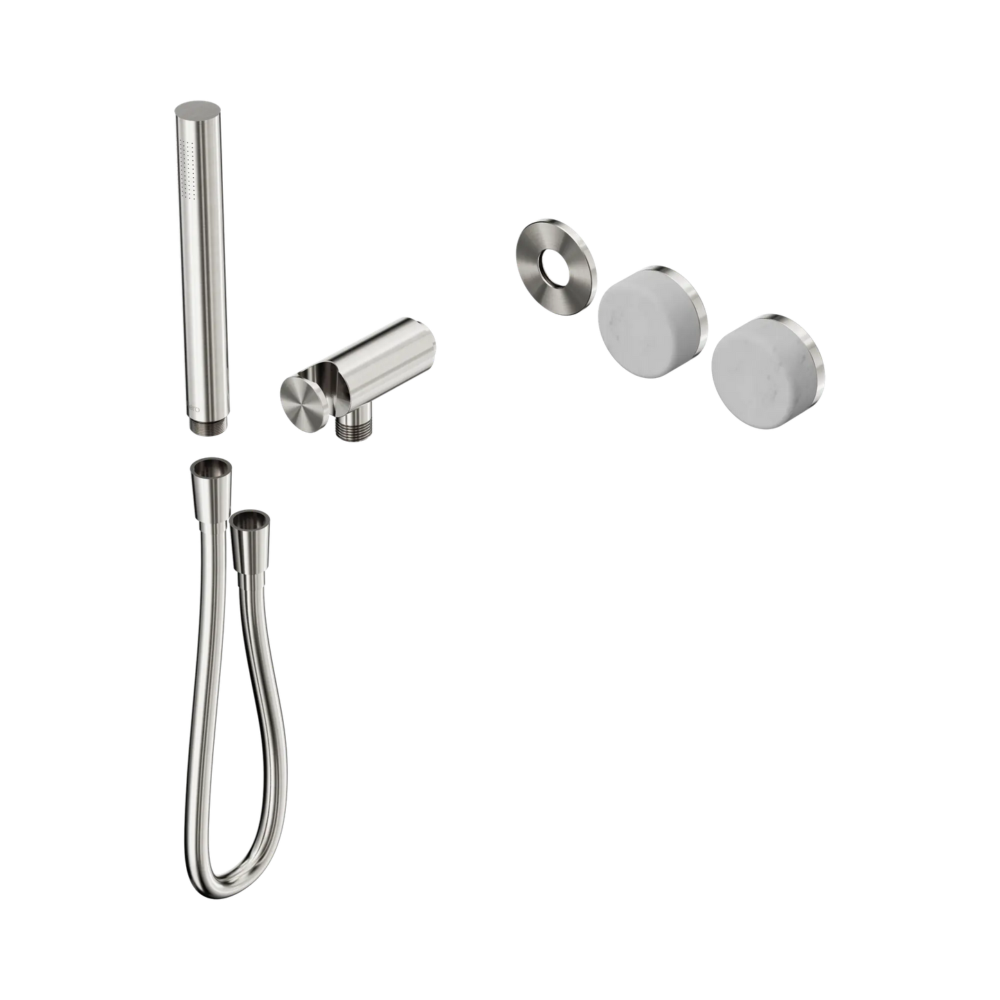 Serenity Progressive Shower System With Carrara Handle And Slim Shower Trim Kit Only Brushed Nickel