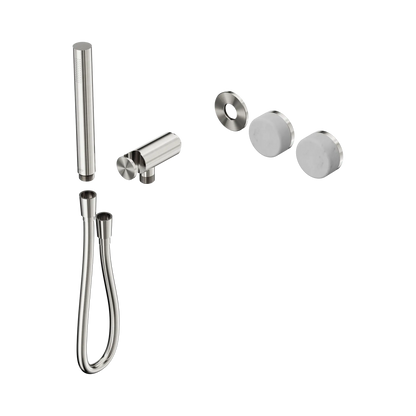 Serenity Progressive Shower System With Carrara Handle And Slim Shower Trim Kit Only Brushed Nickel