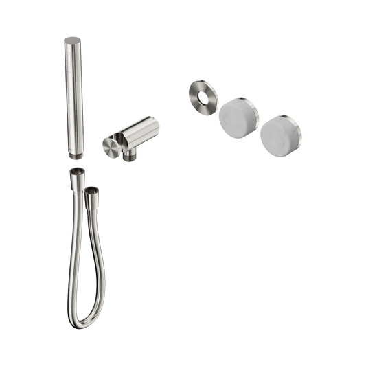 Serenity Progressive Shower System With Carrara Handle And Slim Shower Trim Kit Only Brushed Nickel