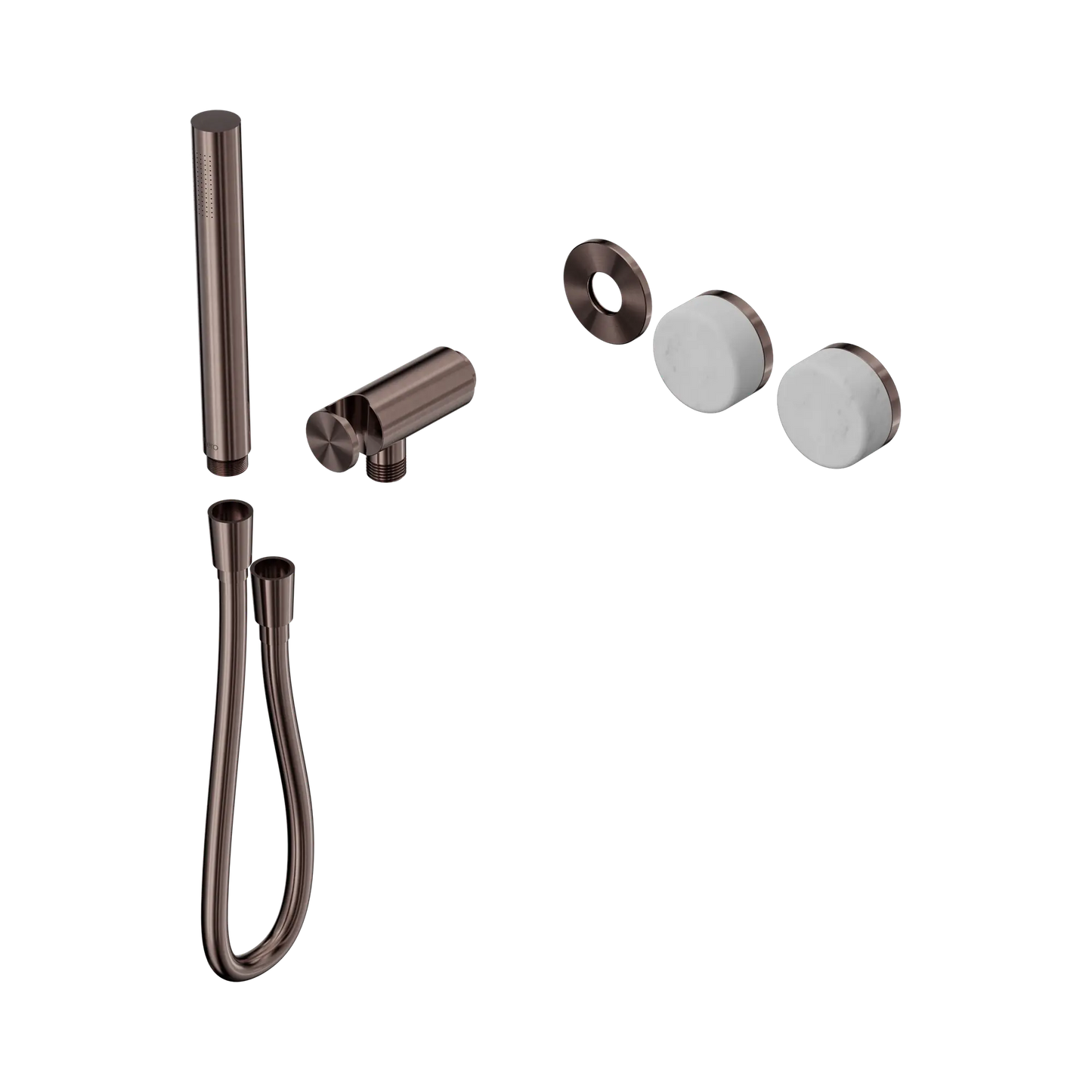 Serenity Progressive Shower System With Carrara Handle And Slim Shower Trim Kit Only Brushed Bronze