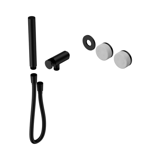Serenity Progressive Shower System With Carrara Handle And Slim Shower Trim Kit Only Matte Black