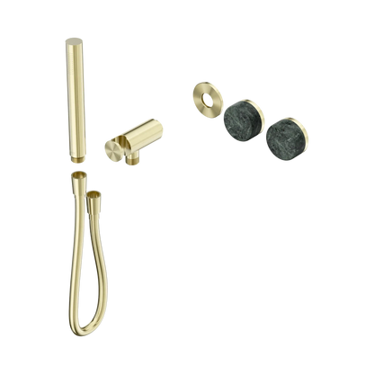 Serenity Progressive Shower System With Verde Alpi Handle And Slim Shower Trim Kit Only Brushed Gold