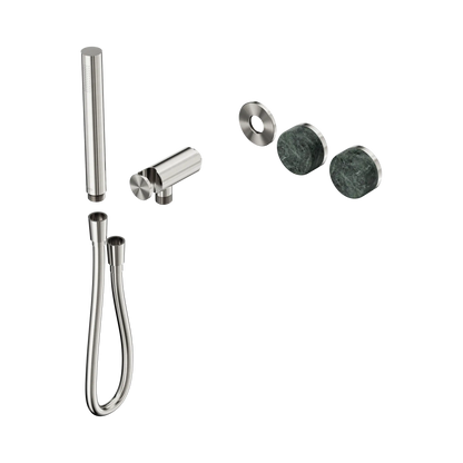 Serenity Progressive Shower System With Verde Alpi Handle And Slim Shower Trim Kit Only Brushed Nickel