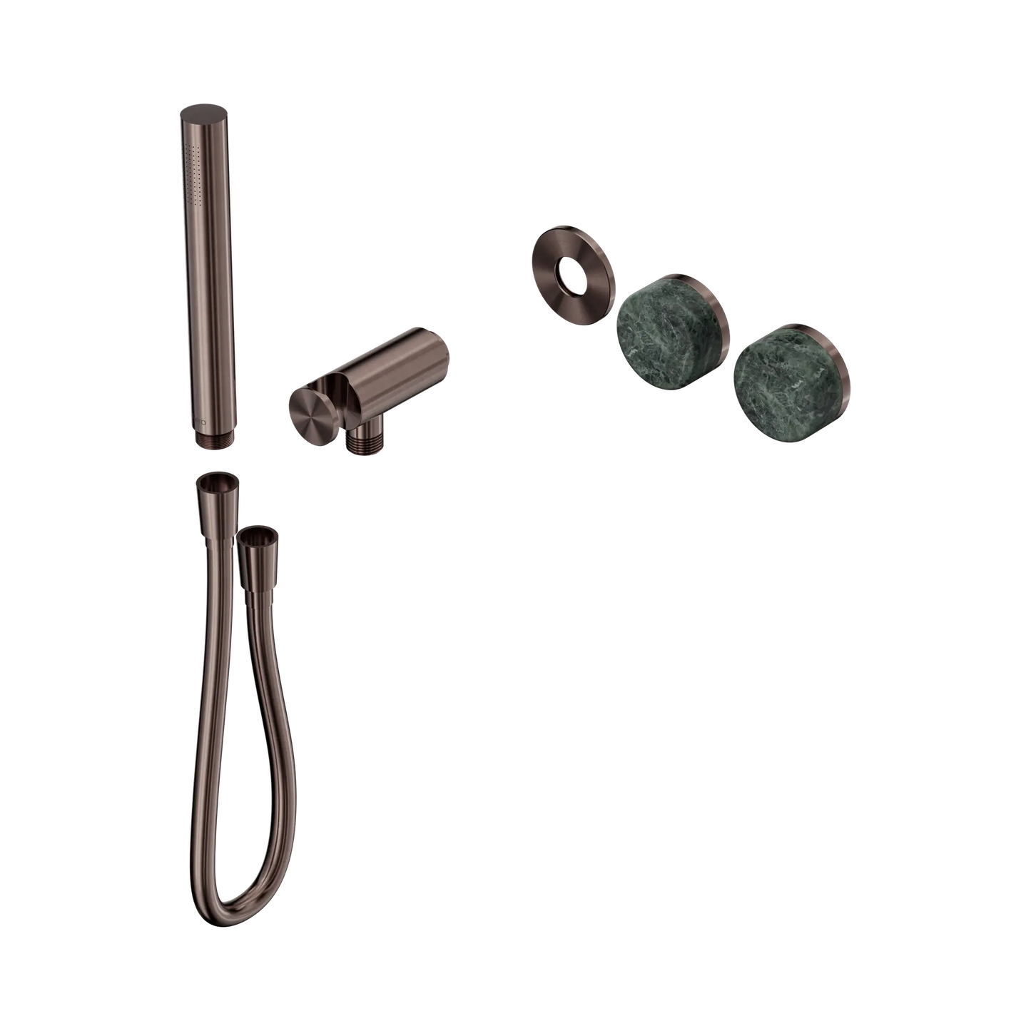 Serenity Progressive Shower System With Verde Alpi Handle And Slim Shower Trim Kit Only Brushed Bronze